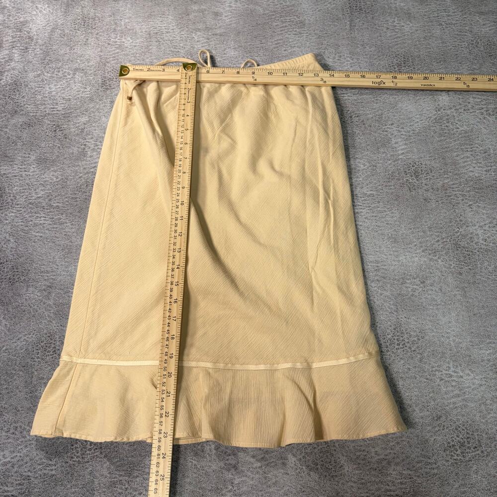 Express Cream Ruffled Midi Skirt - Picture 4 of 4